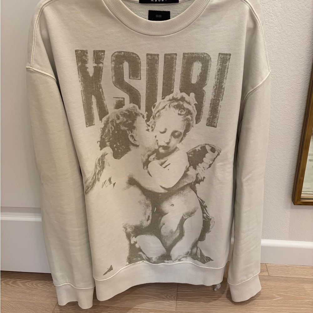 Ksubi Cream Cherub Print Sweatshirt